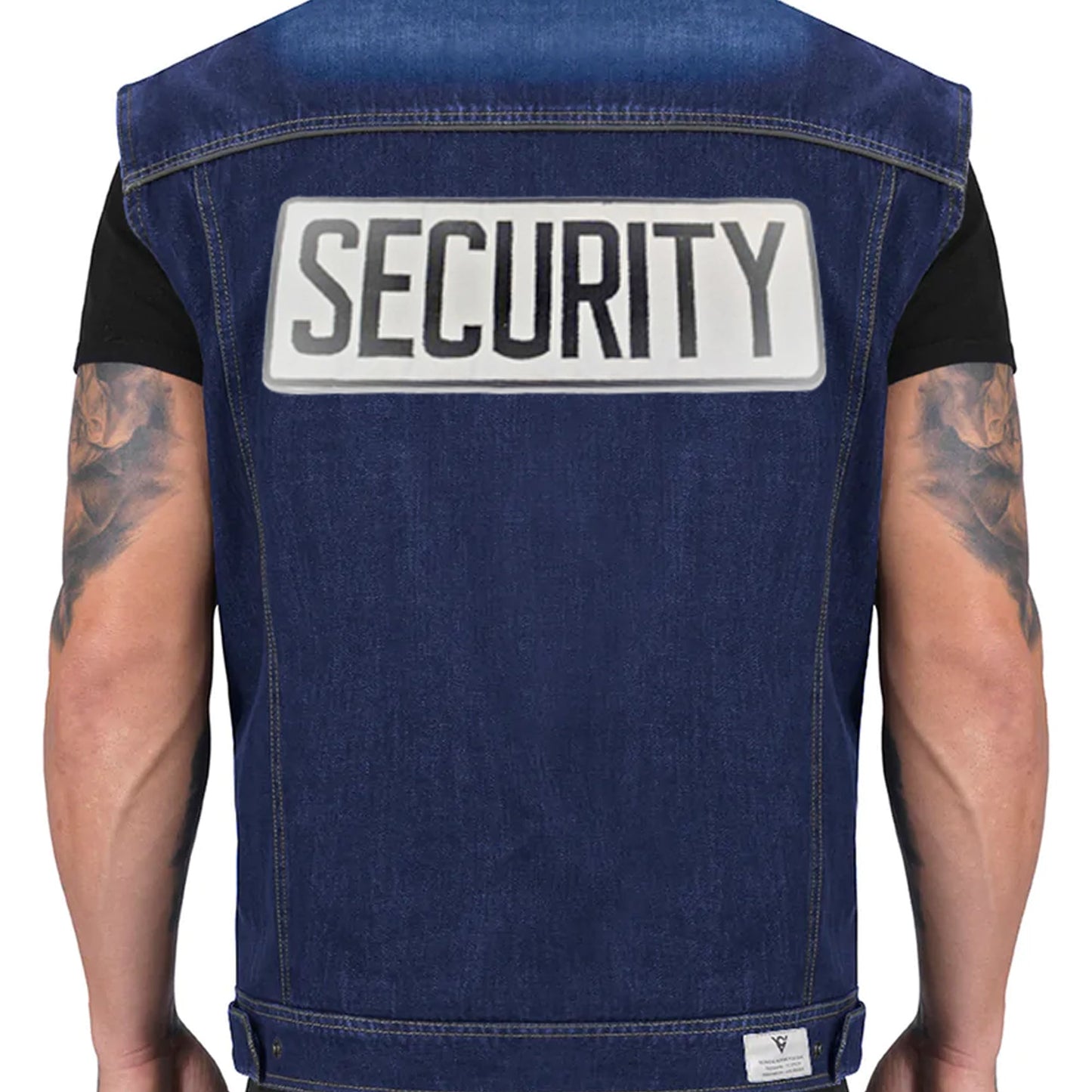 Reflective Security Center Back Patch - for Biker Vest Jacket