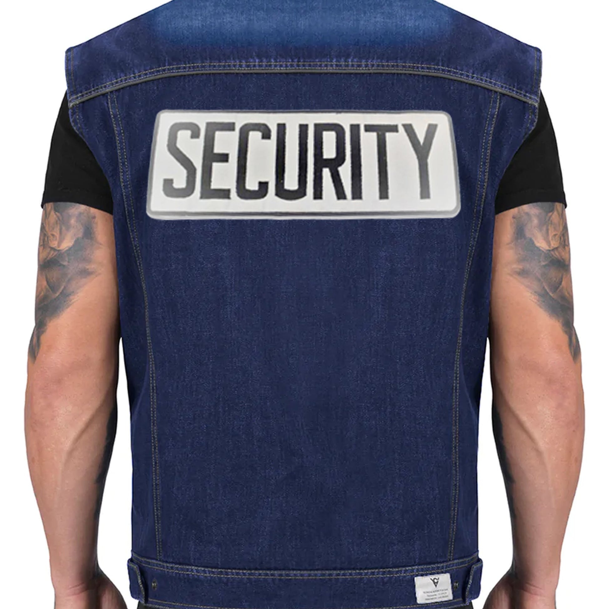 Reflective Security Center Back Patch - for Biker Vest Jacket