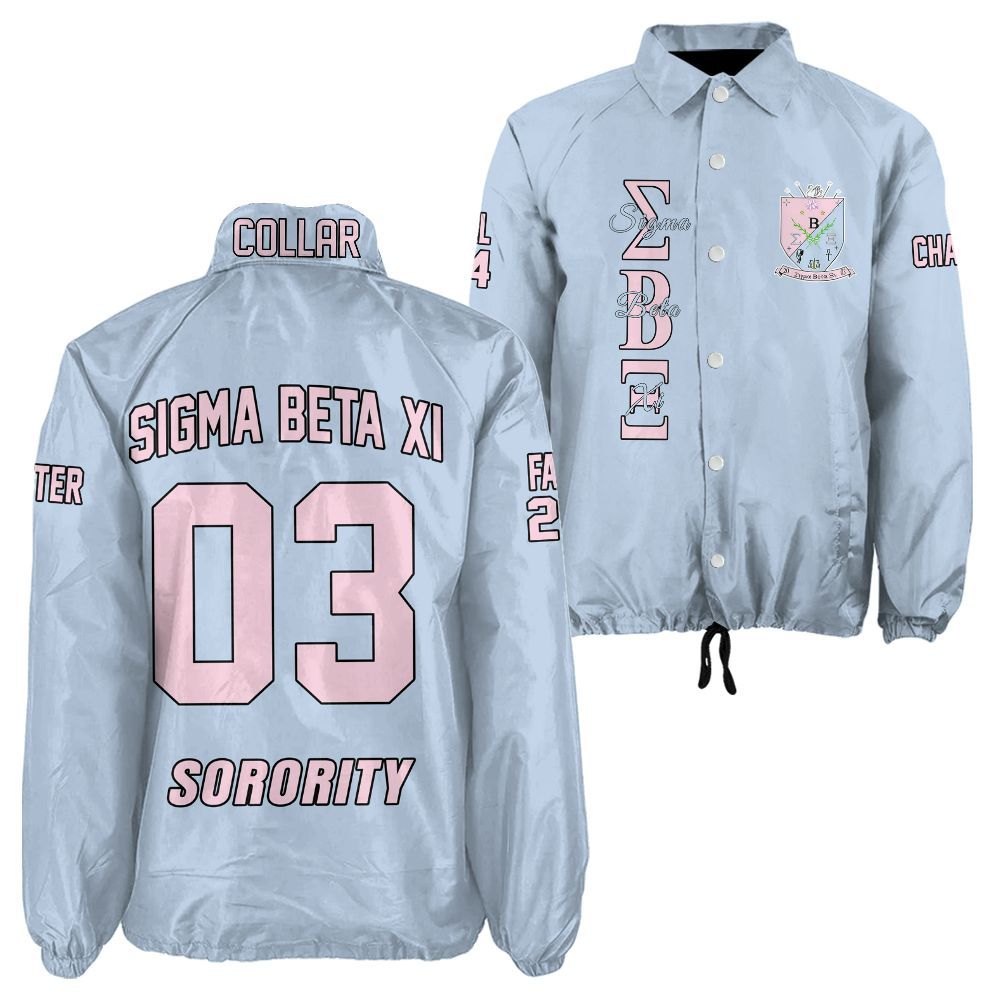 SBX Sorority Personalized Crossing Jacket – Embroidered Crest & Line Details