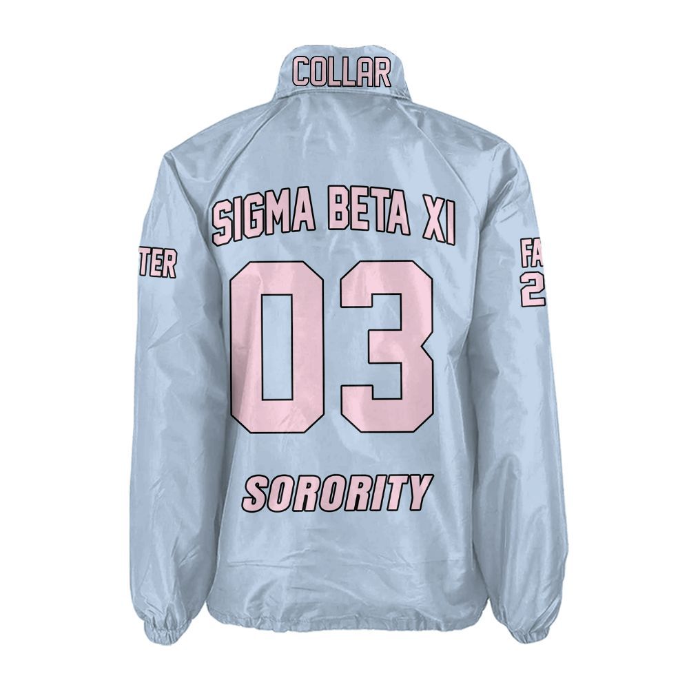 SBX Sorority Personalized Crossing Jacket – Embroidered Crest & Line Details