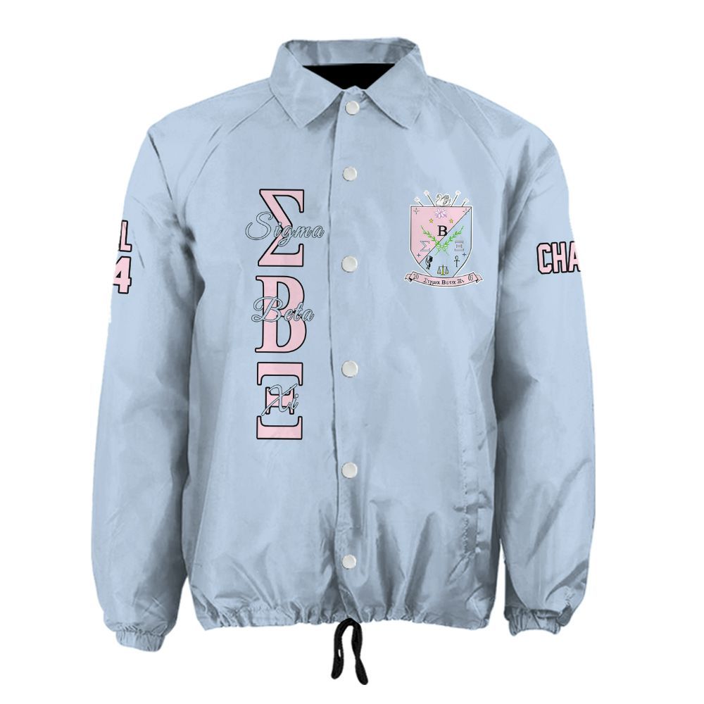 SBX Sorority Personalized Crossing Jacket – Embroidered Crest & Line Details