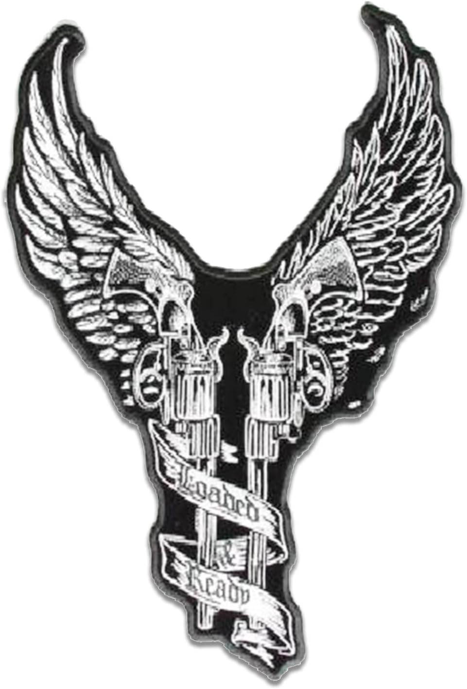 Shooter Loaded Wings Center Back Patch - for Biker Vest Jacket