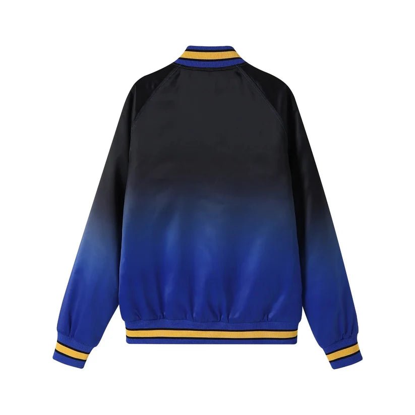 Sigma Gamma Rho Black Ombré Bomber Jacket - Satin Material Sorority