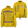 Sigma Gamma Rho Gold Coach Jacket – Custom Embroidered SGRho Crossing Jacket