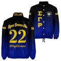 Sigma Gamma Rho "RHOyal Fade" Coach Jacket – Premium Custom Gradient Crossing Apparel