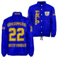 Sigma Gamma Rho Royal Blue Coach Jacket – Custom Embroidered SGRho Crossing Jacket