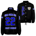 SGRho Sorority Black Crossing Jacket – Personalized Name, Number & Official Crest