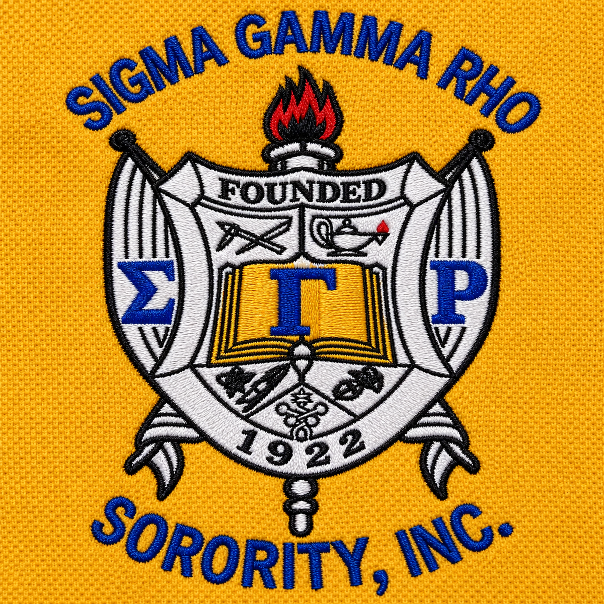 sigma gamma rho crest embroidered
