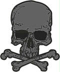 Skull Reflective Center Back Patch - for Biker Vest Jacket Safety