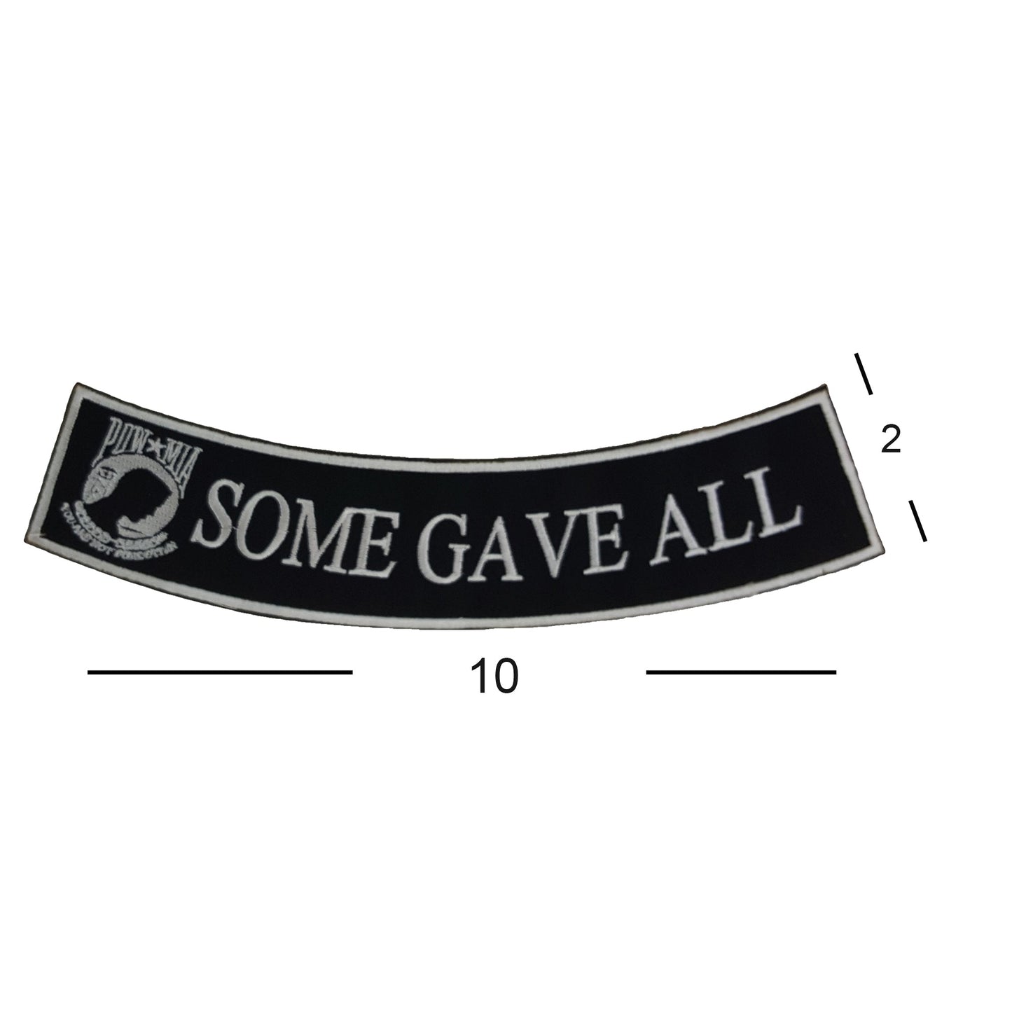 Some Give All POW MIA Bottom Rocker Patch - Iron On Sew On Large Back Patch Veteran for Biker Vest Jacket
