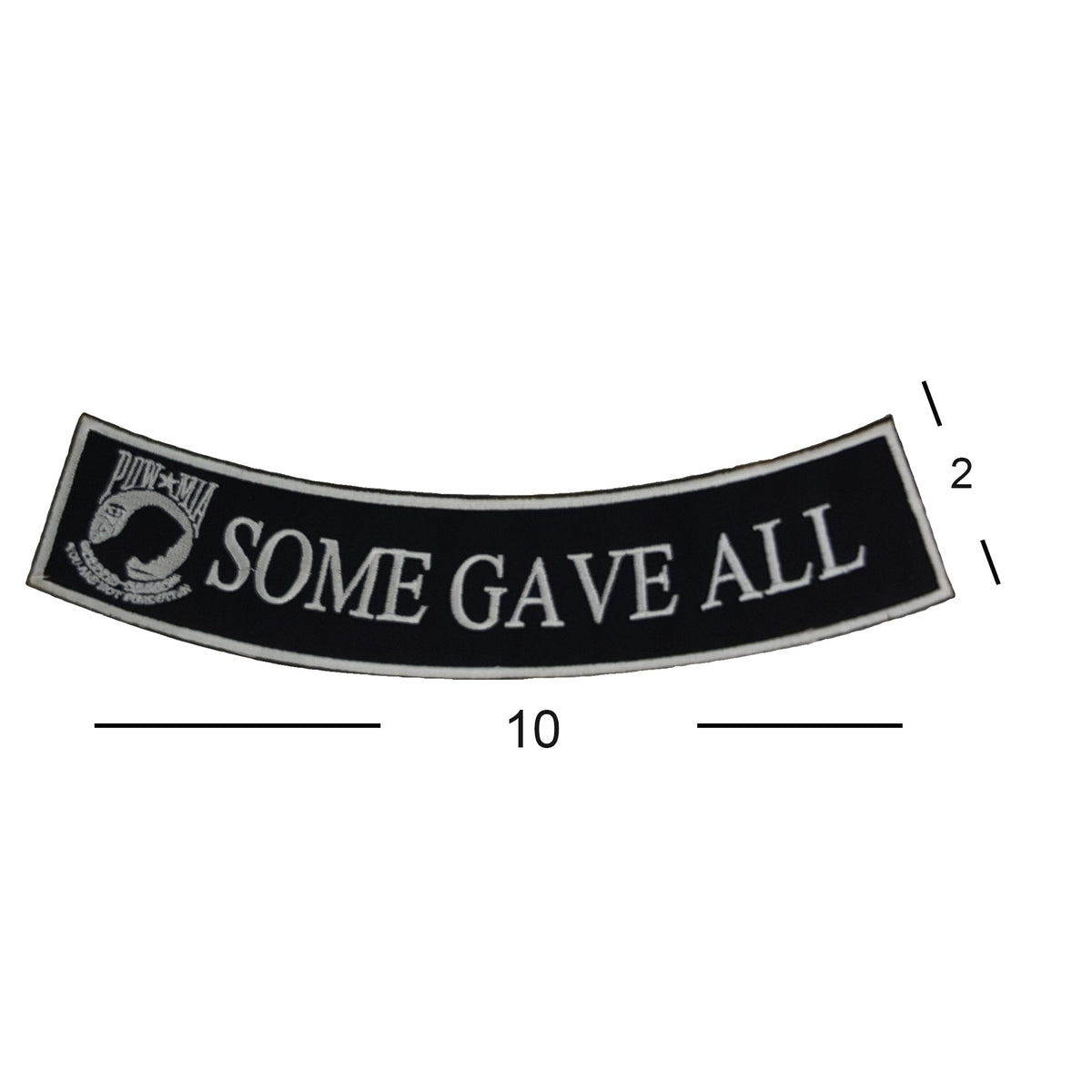 Some Give All POW MIA Bottom Rocker Patch - Iron On Sew On Large Back Patch Veteran for Biker Vest Jacket
