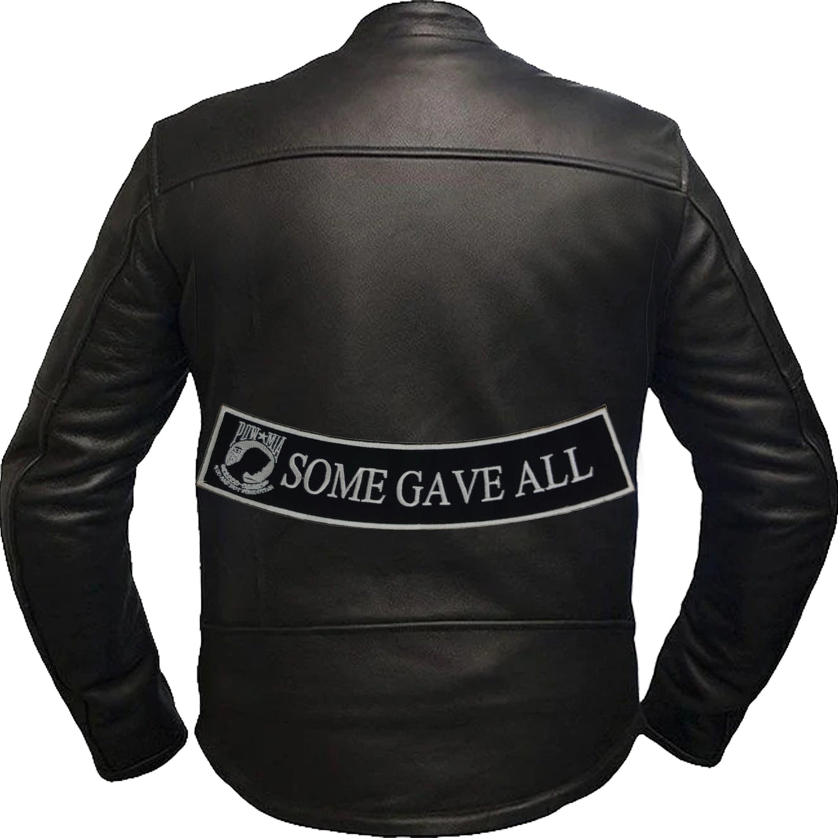 Some Give All POW MIA Bottom Rocker Patch - Iron On Sew On Large Back Patch Veteran for Biker Vest Jacket