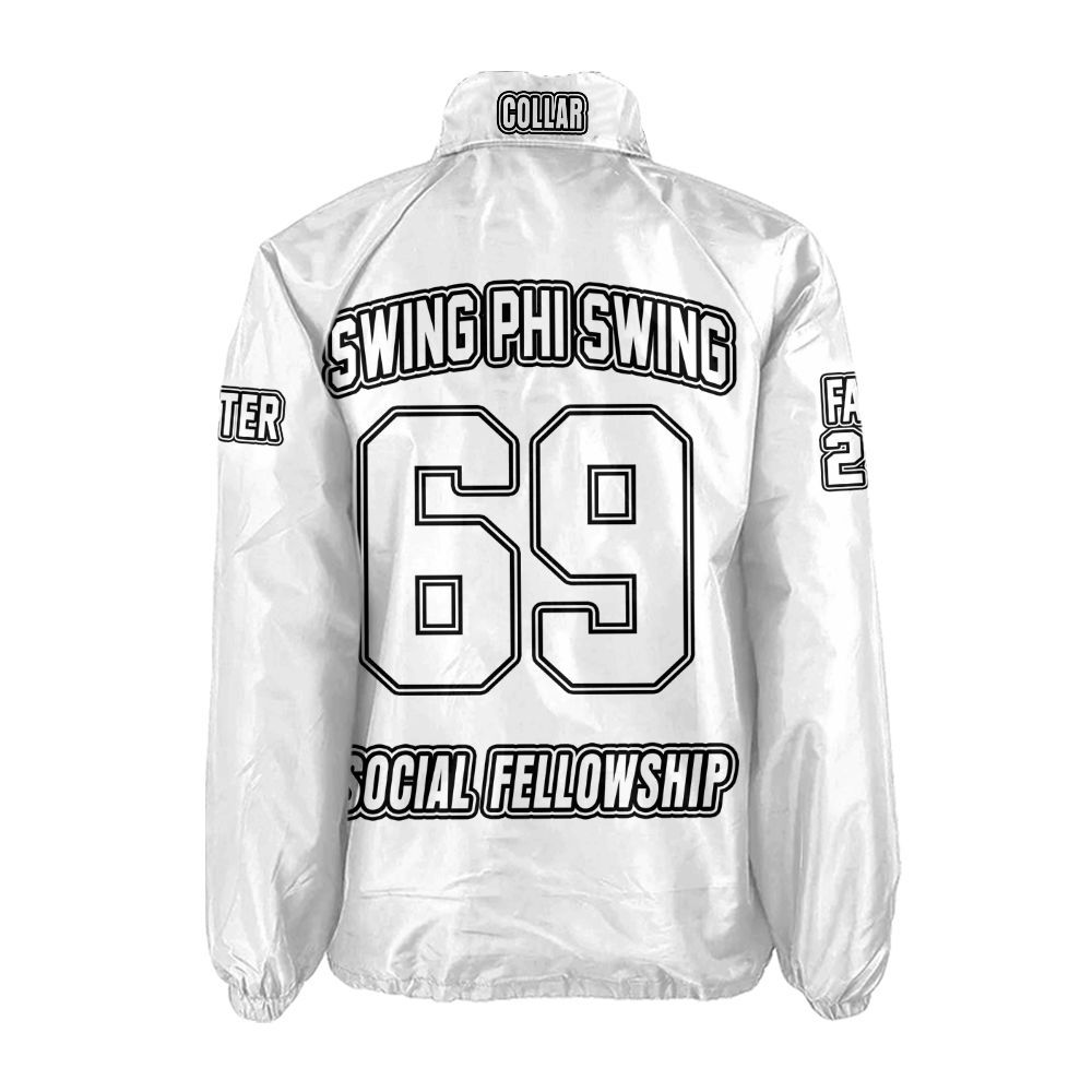 Swing Phi Swing Personalized White Jacket – Custom Name, Number & Official Crest