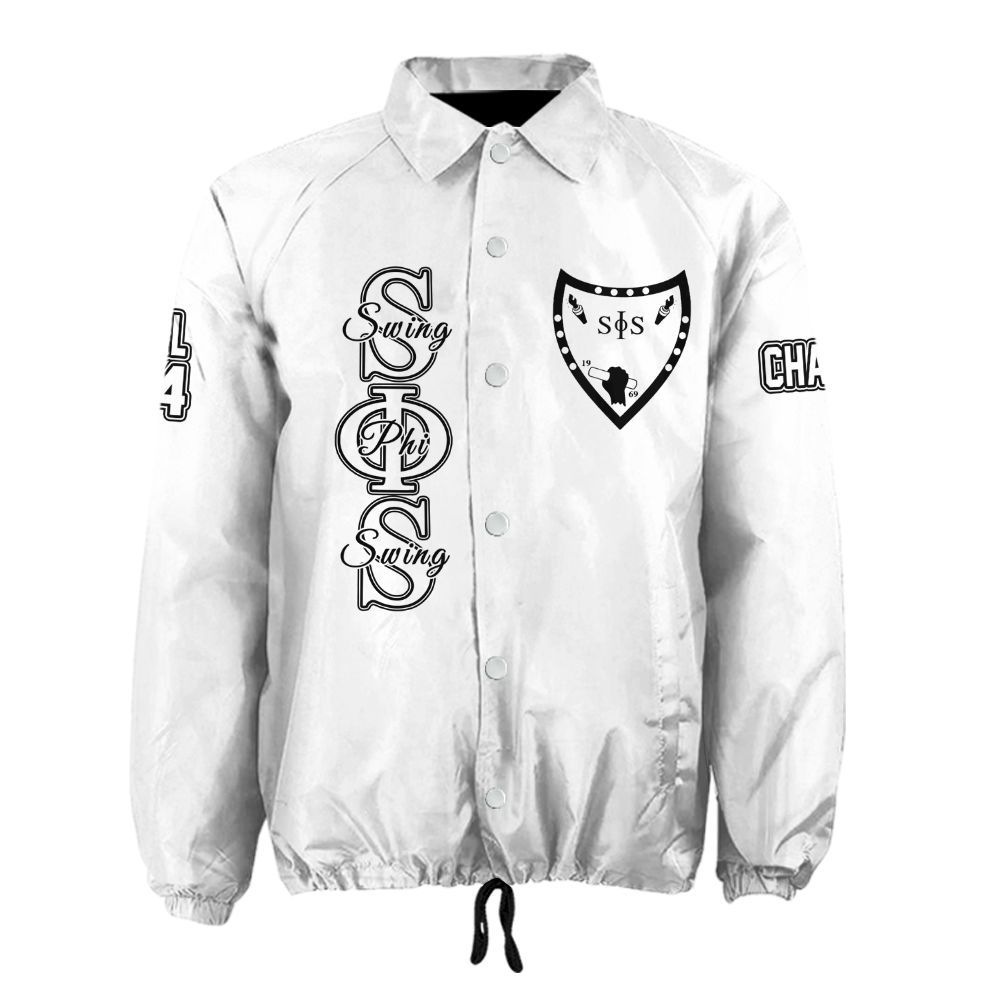 Swing Phi Swing Personalized White Jacket – Custom Name, Number & Official Crest