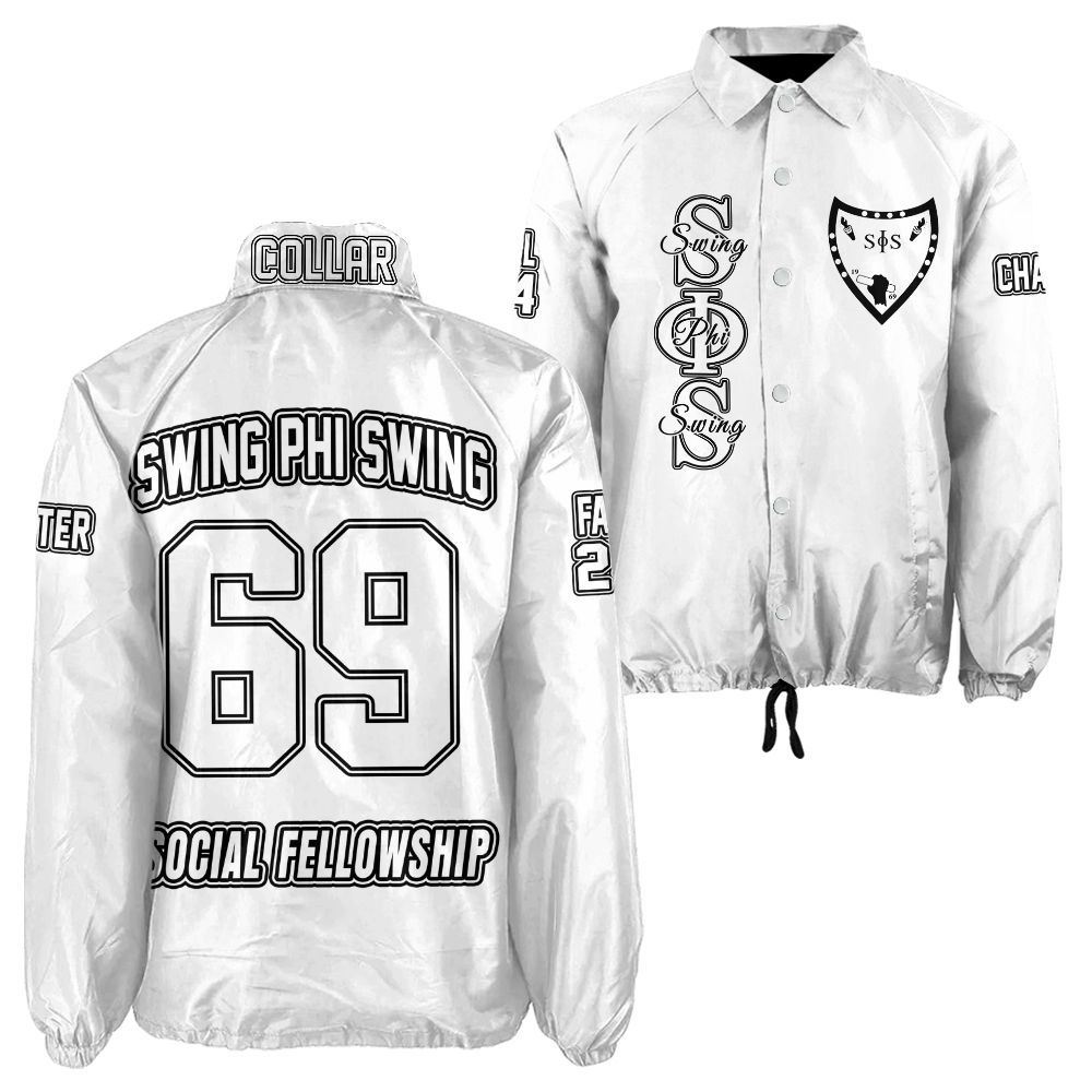 Swing Phi Swing Social Coach Jacket – Custom Embroidered Gear