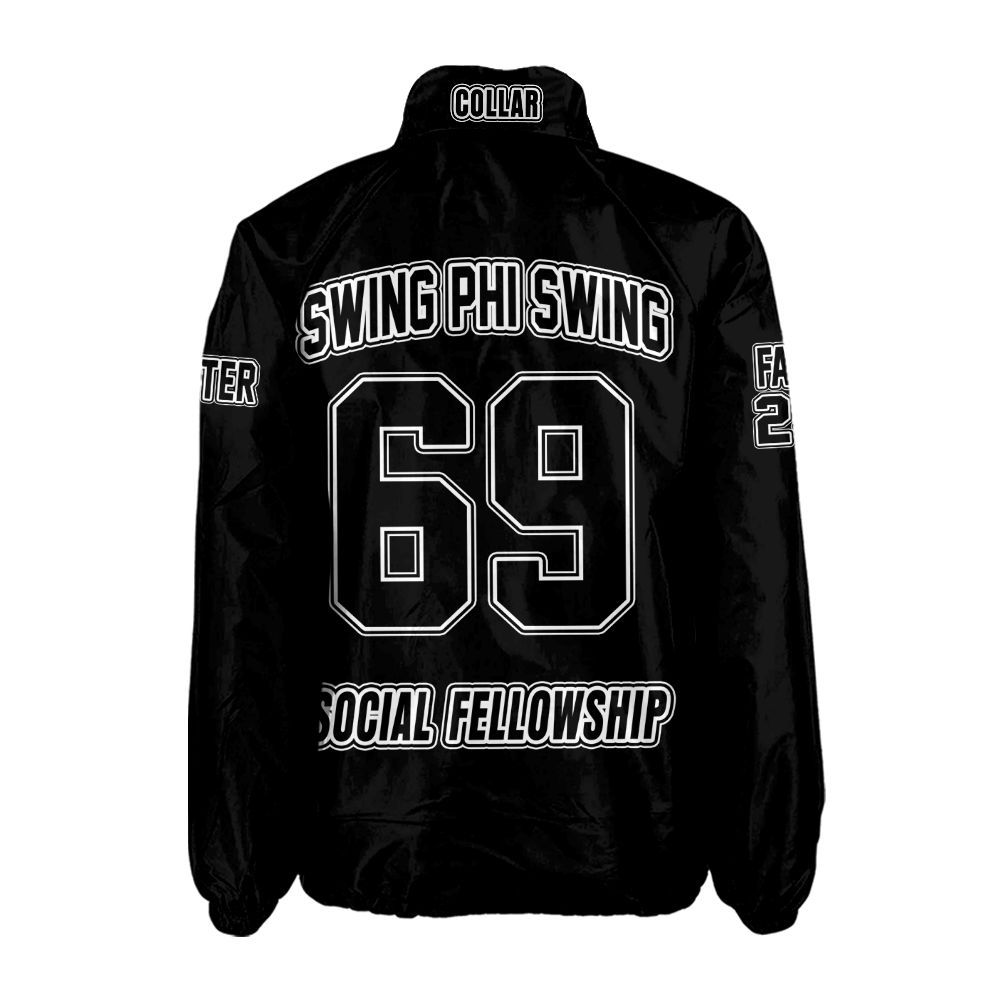 Swing Phi Swing Personalized Black Jacket – Custom Name, Number & Official Crest