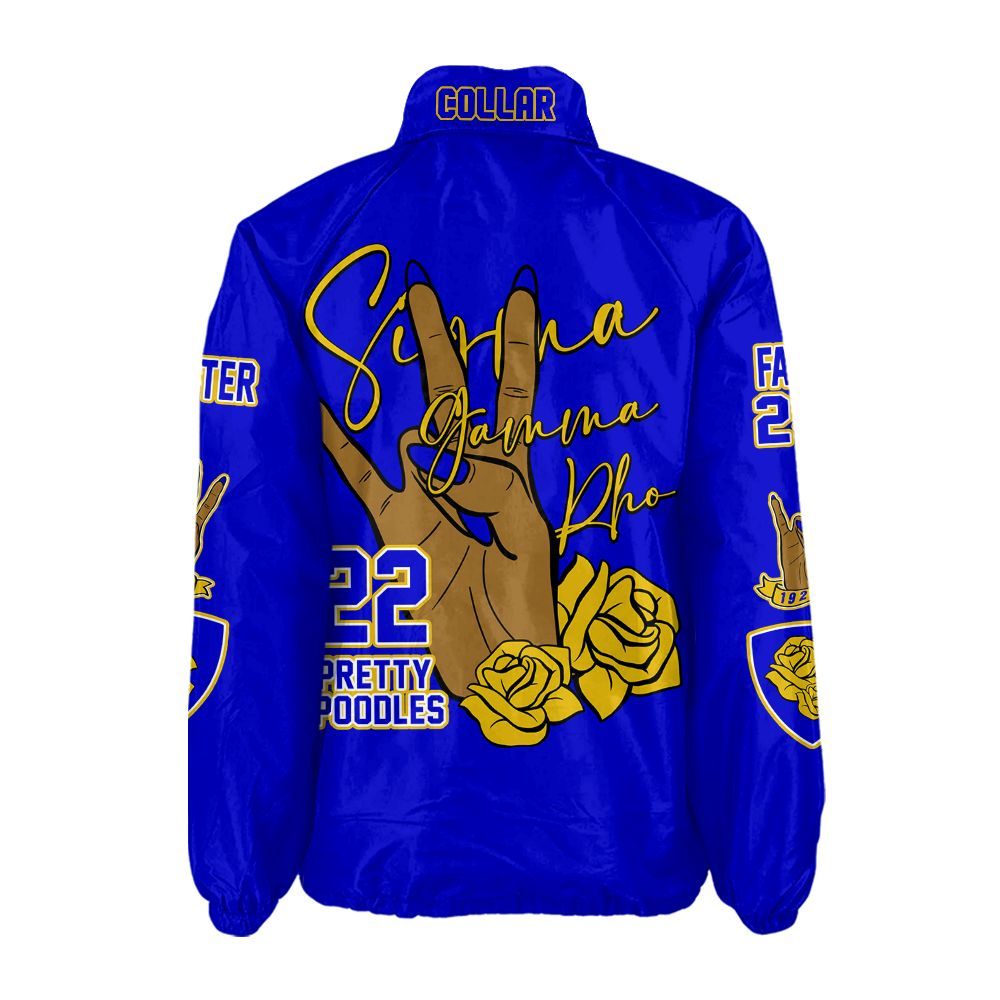 Tailored Sigma Gamma Rho Greek Coach Jacket – Custom Embroidery & Chapter Details