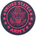 United States Army Center Back Patch - Red Round Military Veteran for Biker Vest Jacket