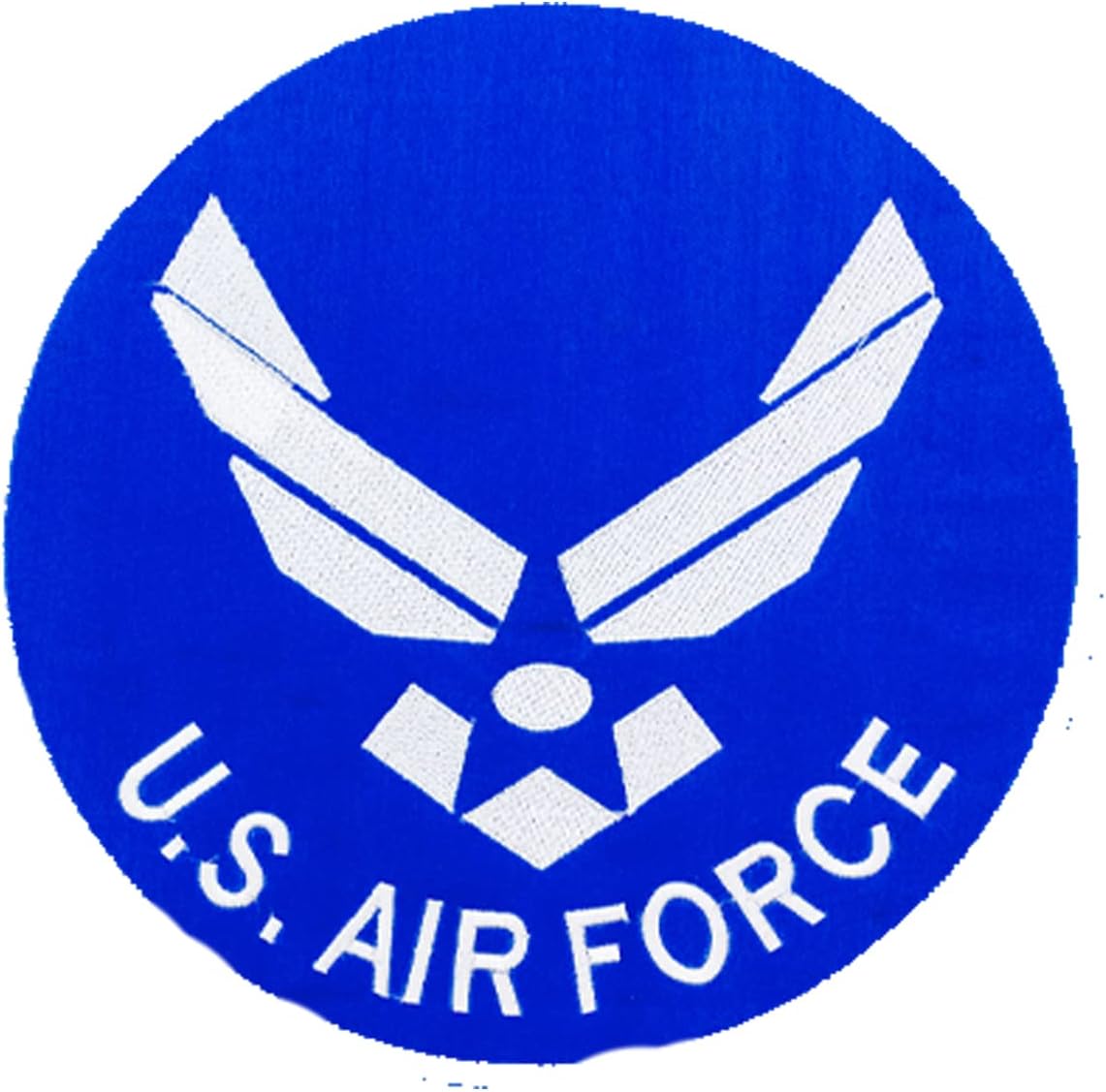 US Air Force Center Back Patch - Dark Blue Round Military Veteran for Biker Vest Jacket