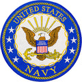 US Navy Duty Honor Country Center Back Patch - Round Military Veteran for Biker Vest Jacket