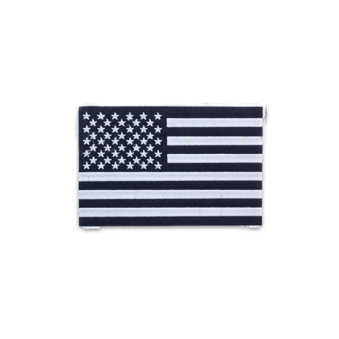 USA Flag Center Back Patch - Black on White USA Patriotic for Biker Vest Jacket