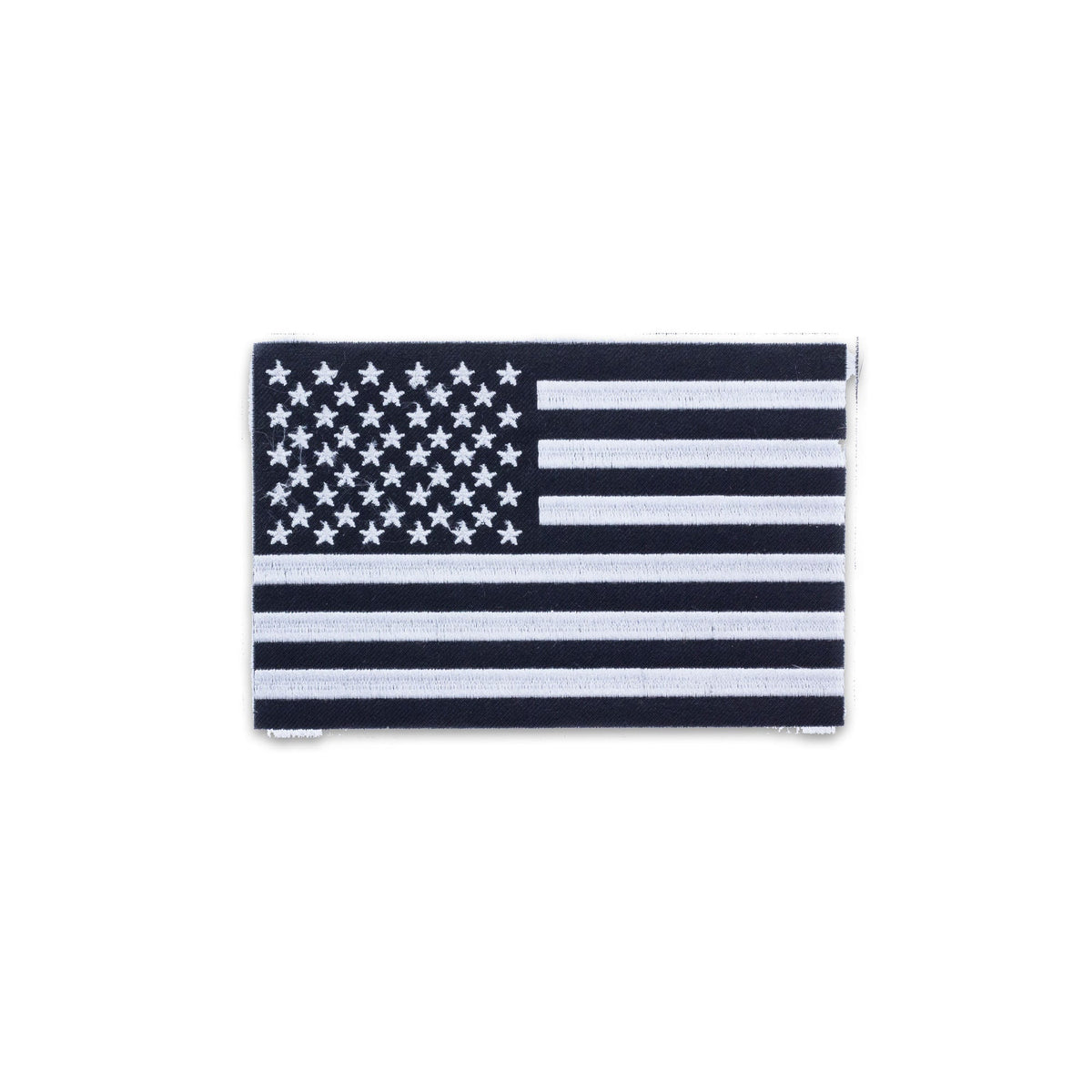 USA Flag Center Back Patch - Black on White USA Patriotic for Biker Vest Jacket
