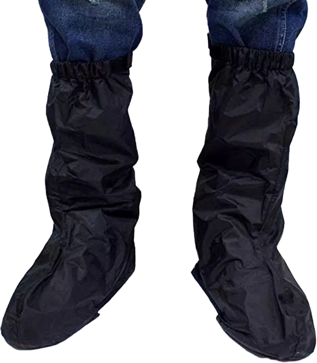 Waterproof Rain Boot Shoe Cover - Reusable Foldable Over Shoe with Velcro Zipper Medium/Large