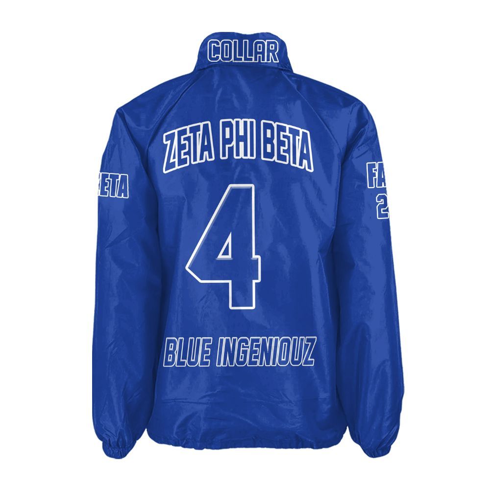 Zeta Phi Beta Custom Embroidered Coach Jacket – Personalized Greek Crossing Apparel