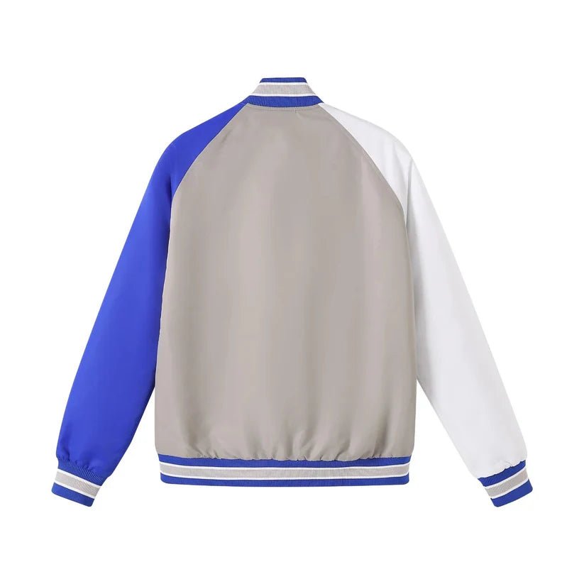 Zeta Phi Beta Grey Bomber Jacket - Custom Lining Sorority