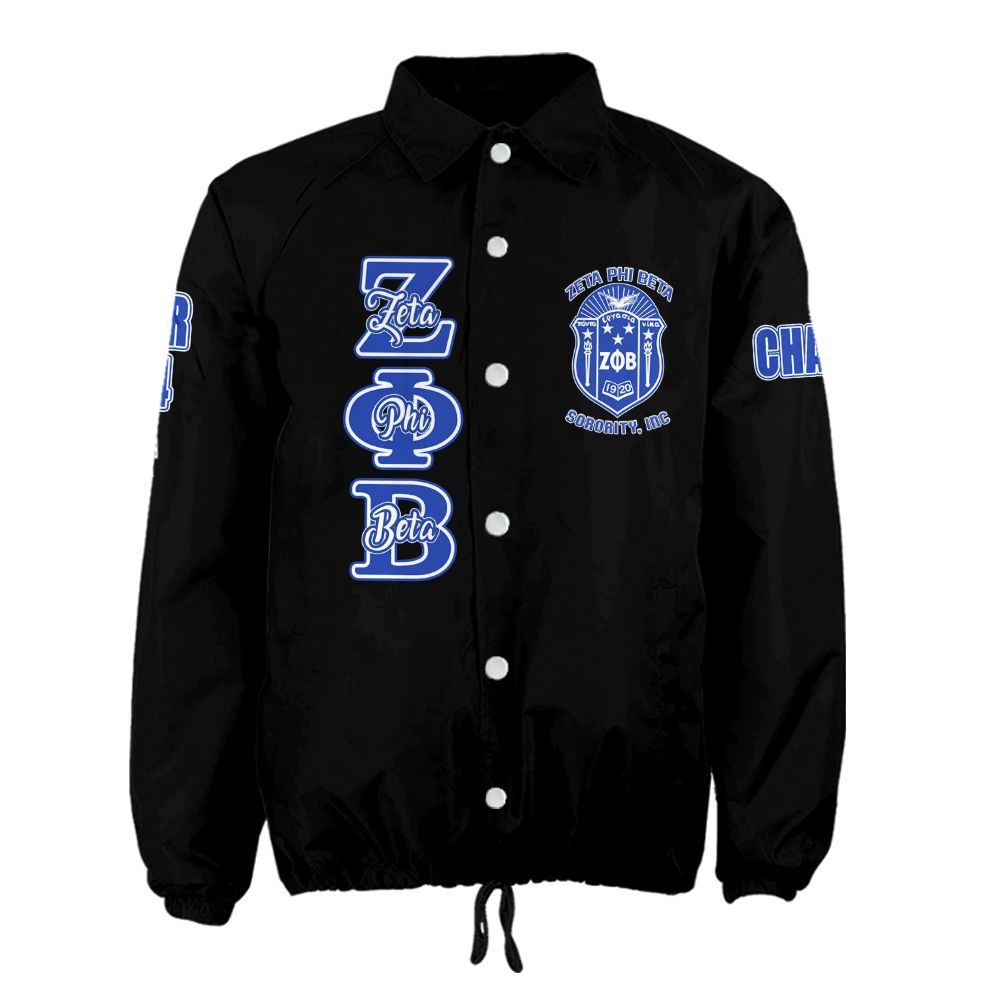 Zeta Phi Beta "Legacy & Loyalty" Coach Jacket – Custom Greek Letter Embroidery