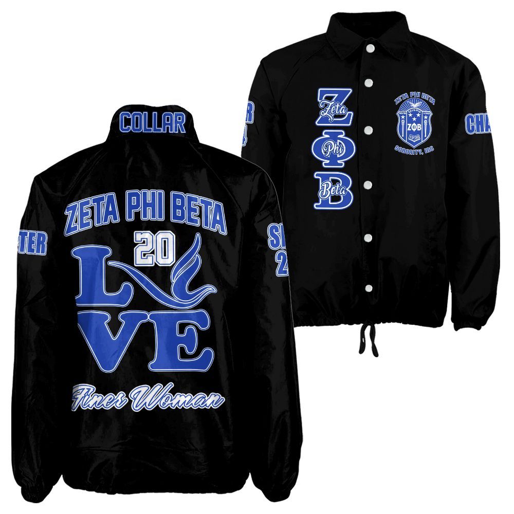 Zeta Phi Beta "Legacy & Loyalty" Coach Jacket – Custom Greek Letter Embroidery