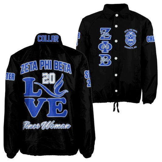Zeta Phi Beta "Legacy & Loyalty" Coach Jacket – Custom Greek Letter Embroidery