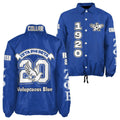 Zeta Phi Beta Royal Blue Coach Jacket – Custom Embroidered "Zeta Light" Edition