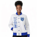 Zeta Phi Beta Satin Bomber Jacket, Custom Greek Sorority Apparel
