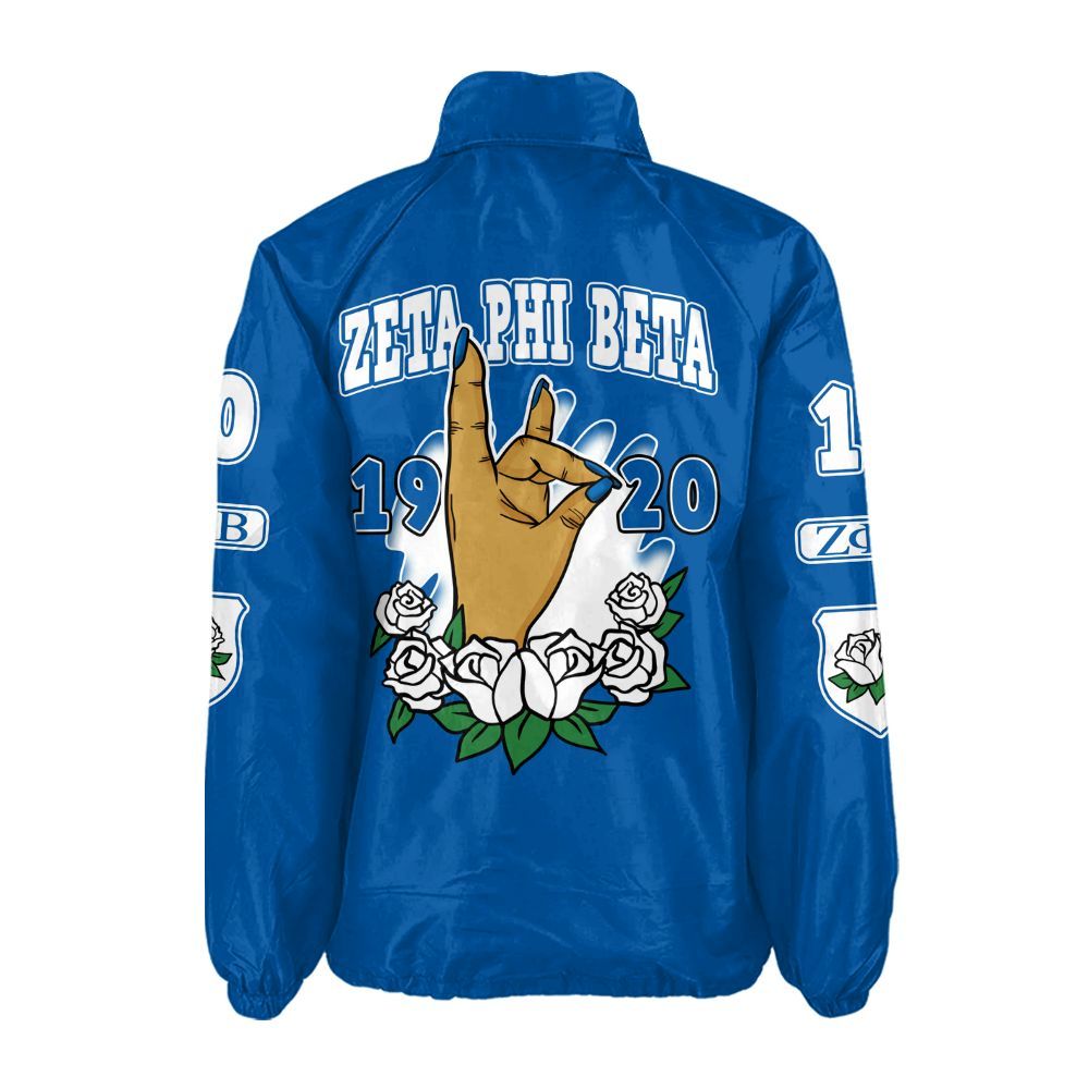 Zeta Phi Beta Signature Coach Jacket – Custom Embroidered Greek Letter Jacket