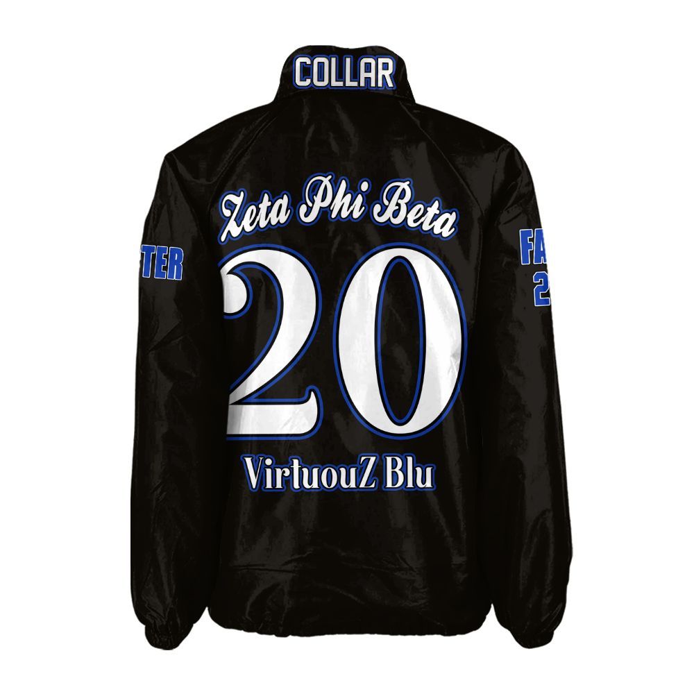 Zeta Phi Beta Sorority Crossing Jacket – Custom Crest & Name Embroidered Coach Jacket