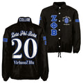 Zeta Phi Beta Sorority Crossing Jacket – Custom Crest & Name Embroidered Coach Jacket