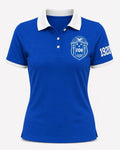Zeta Phi Beta Women's Royal Blue Polo Shirt | Custom Embroidered Crest & 1920 Sleeve